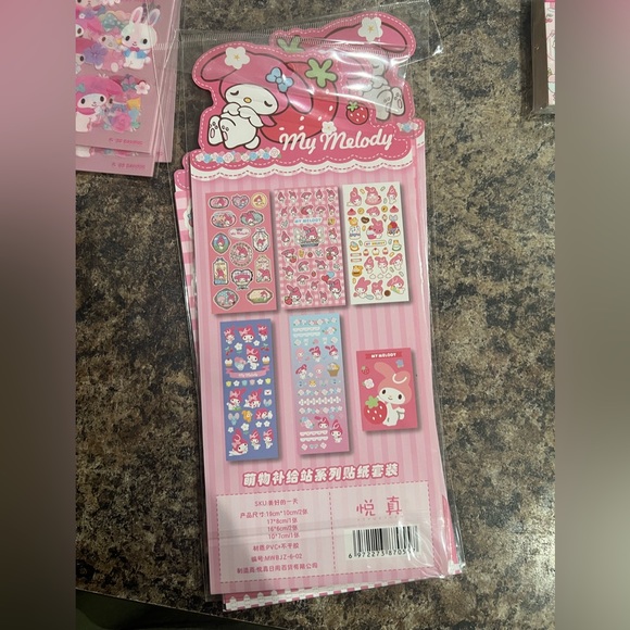 $3 MY MELODY 5 PIECE STICKER SET. NEW. $3 WITH ANY $10 ORDER OR MORE - Picture 5 of 13